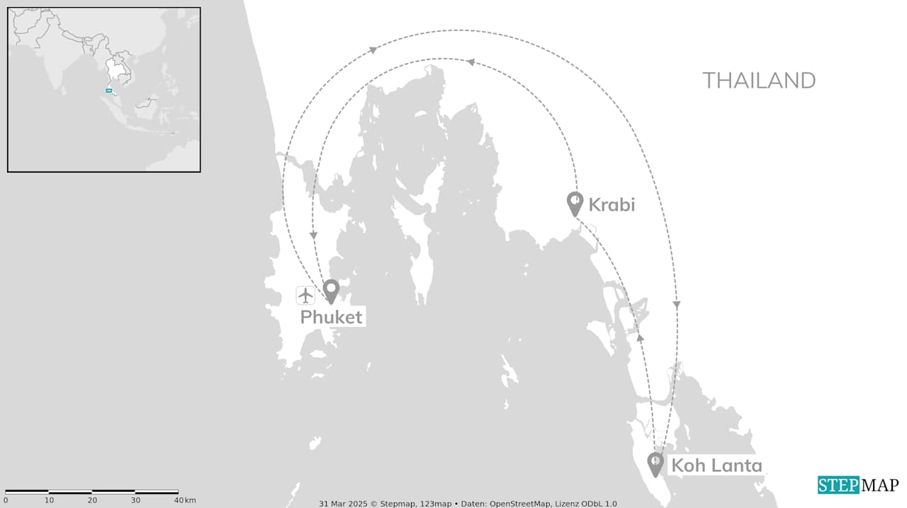 Thailands Strände: Phuket, Koh Lanta & Krabi